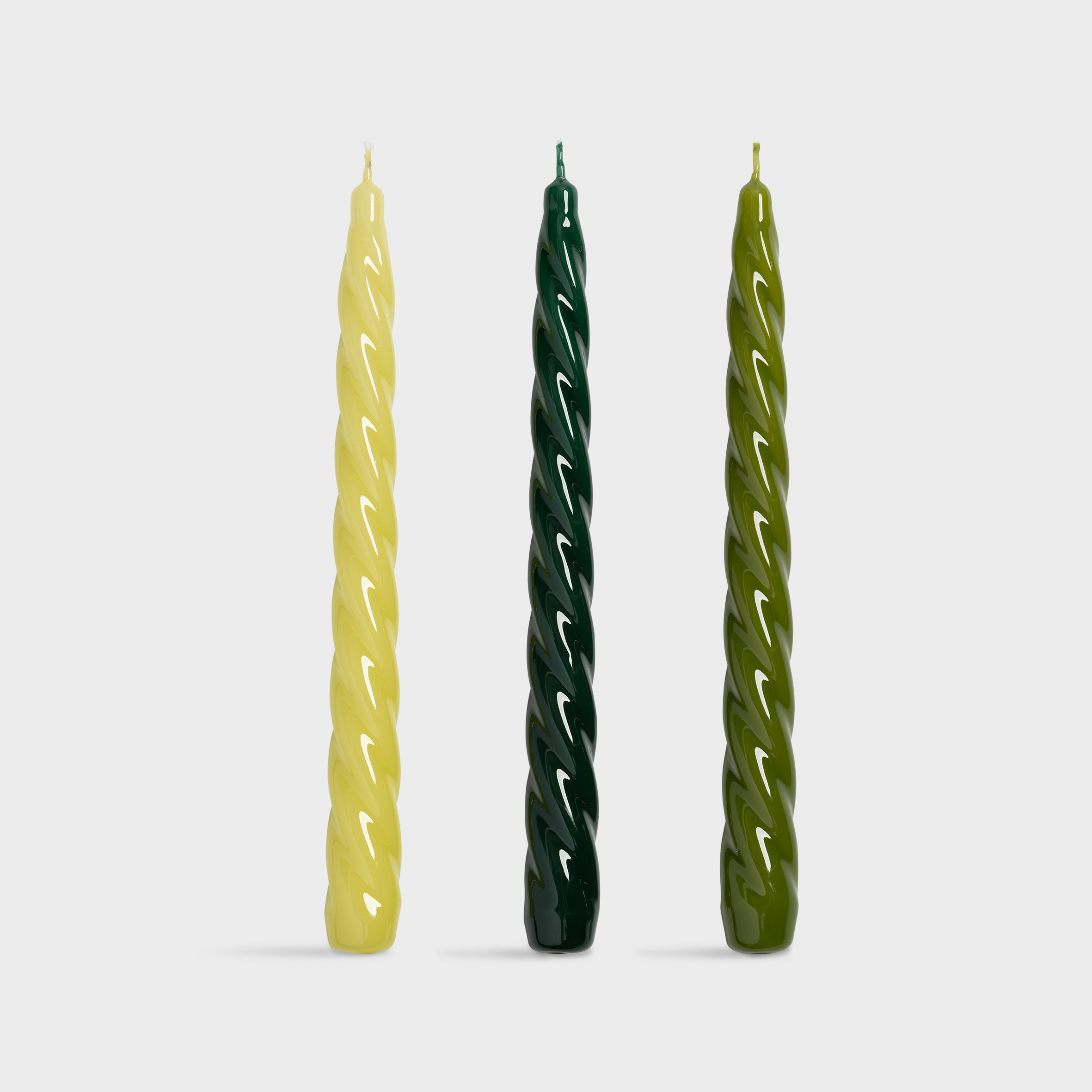 Candle bravo greens set of 3