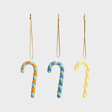 Ornament candy cane set of 3