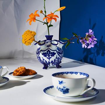 Cup and saucer delftware large set of 2