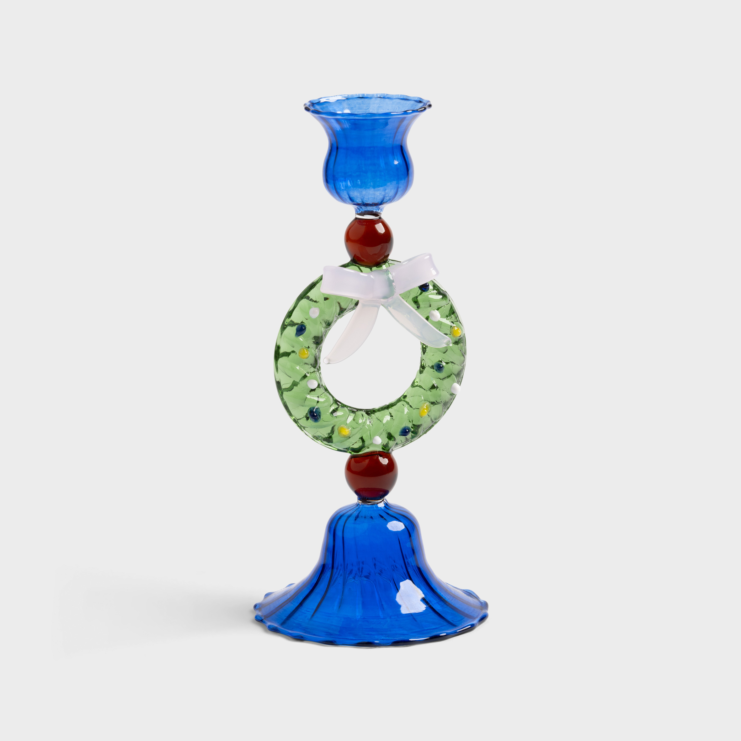 Candle holder merry wreath