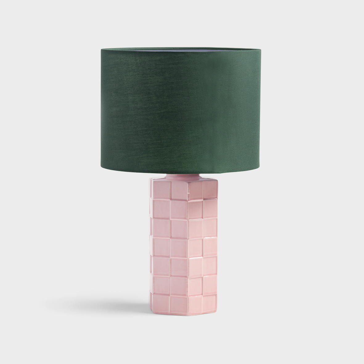 Table lamp check pink
