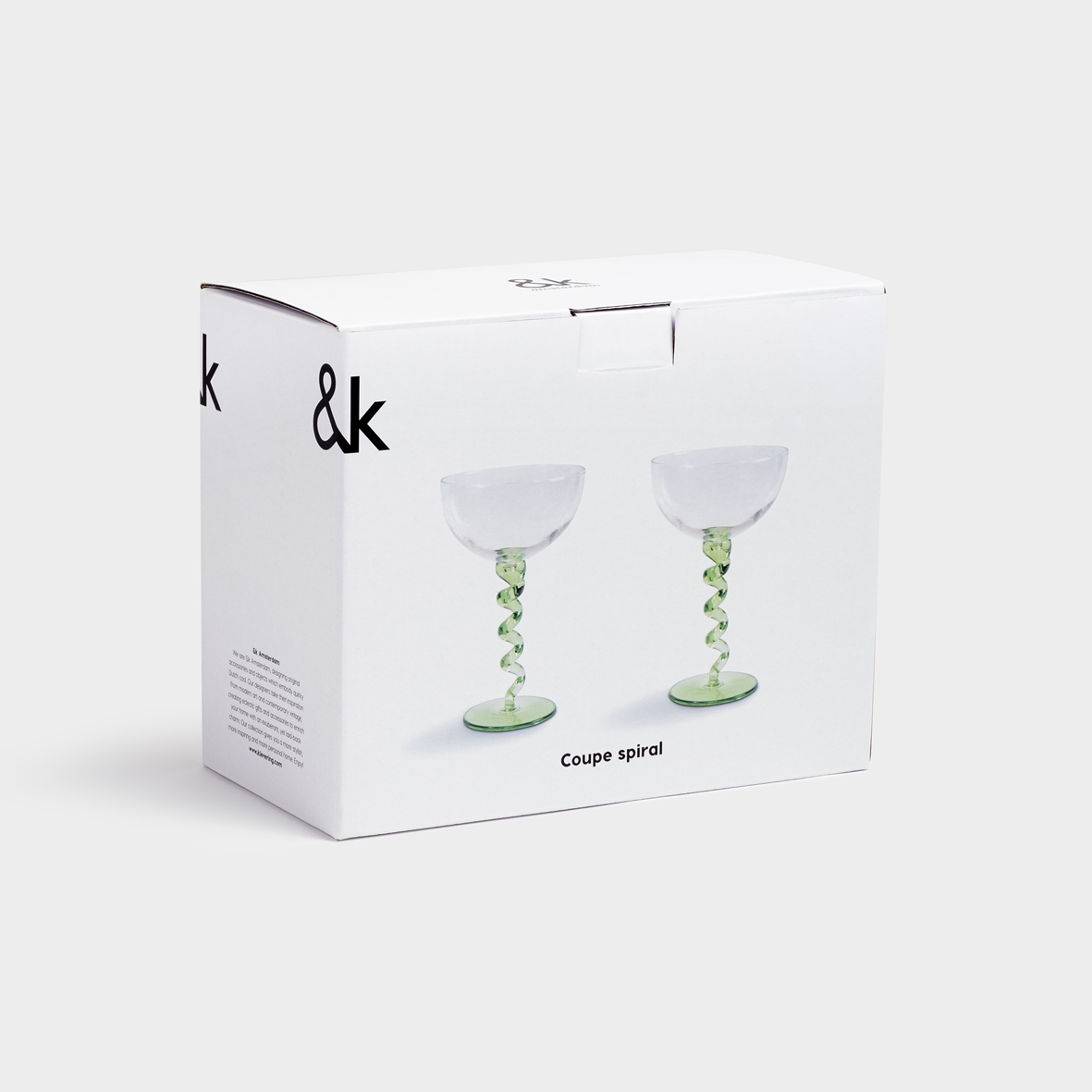 Coupe spiral green set of 2