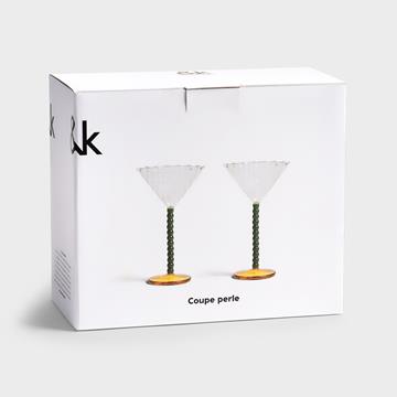 Coupe perle green set of 2