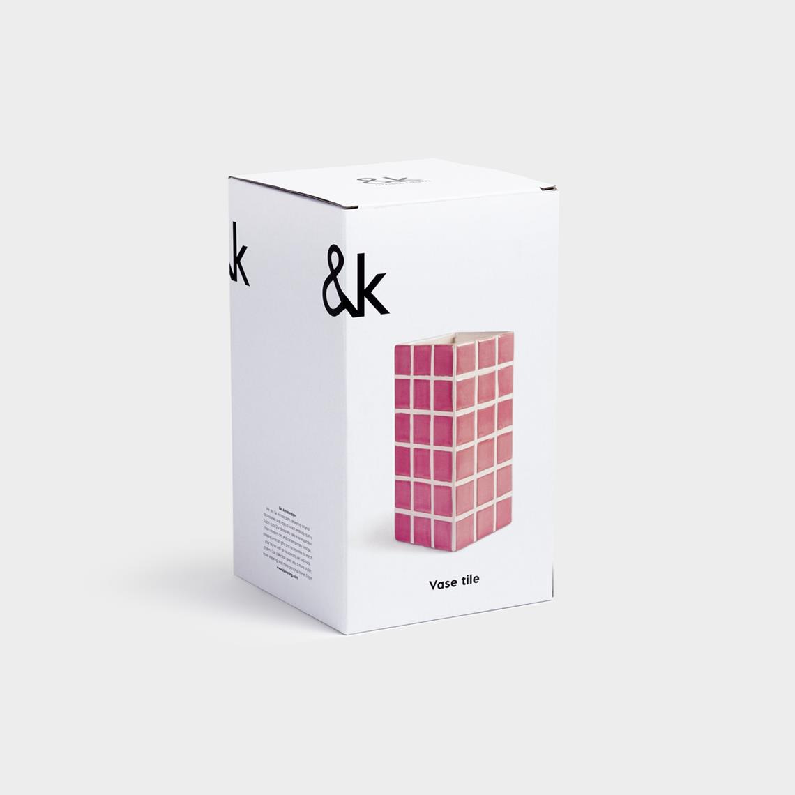 Vase tile pink