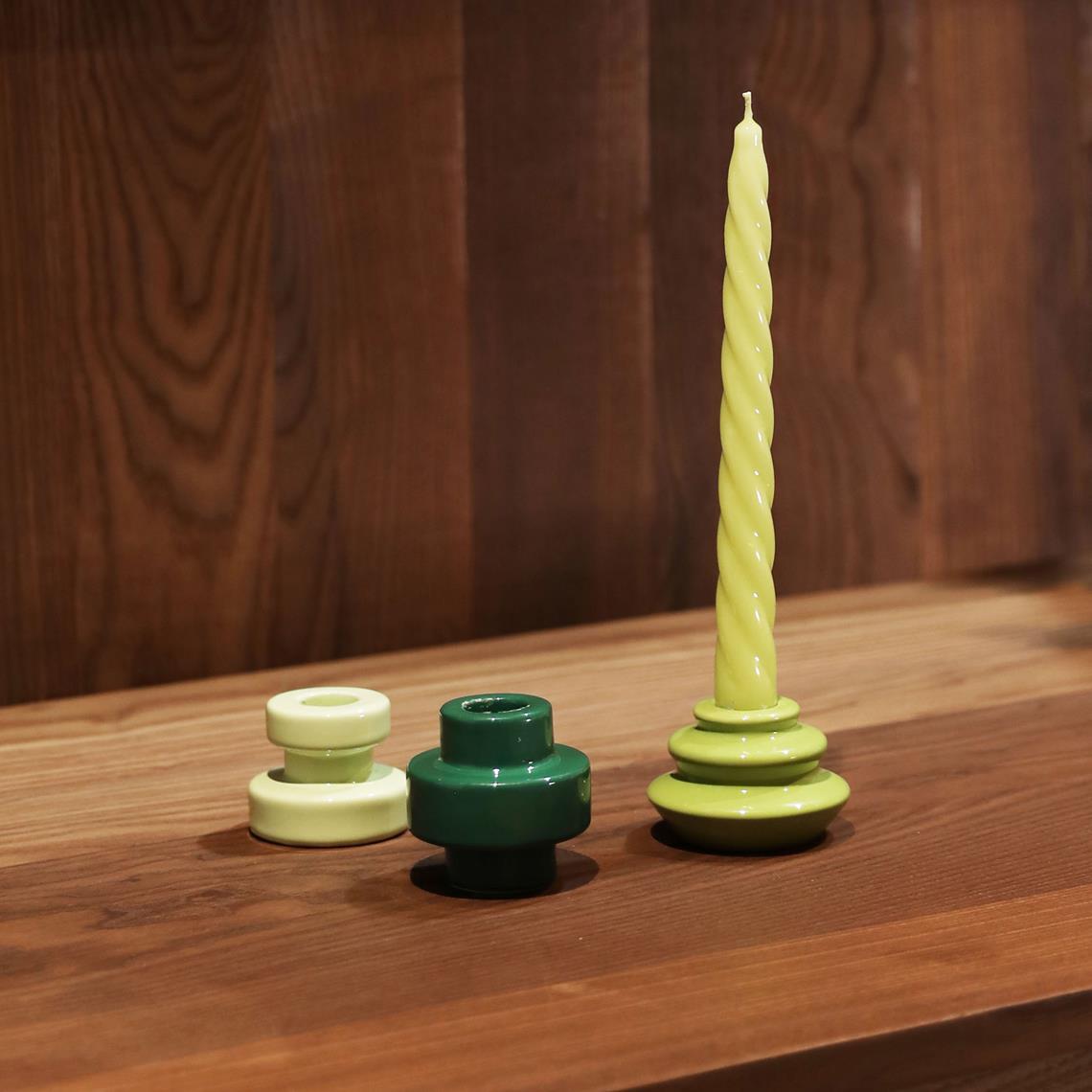 Candle bravo greens set of 3