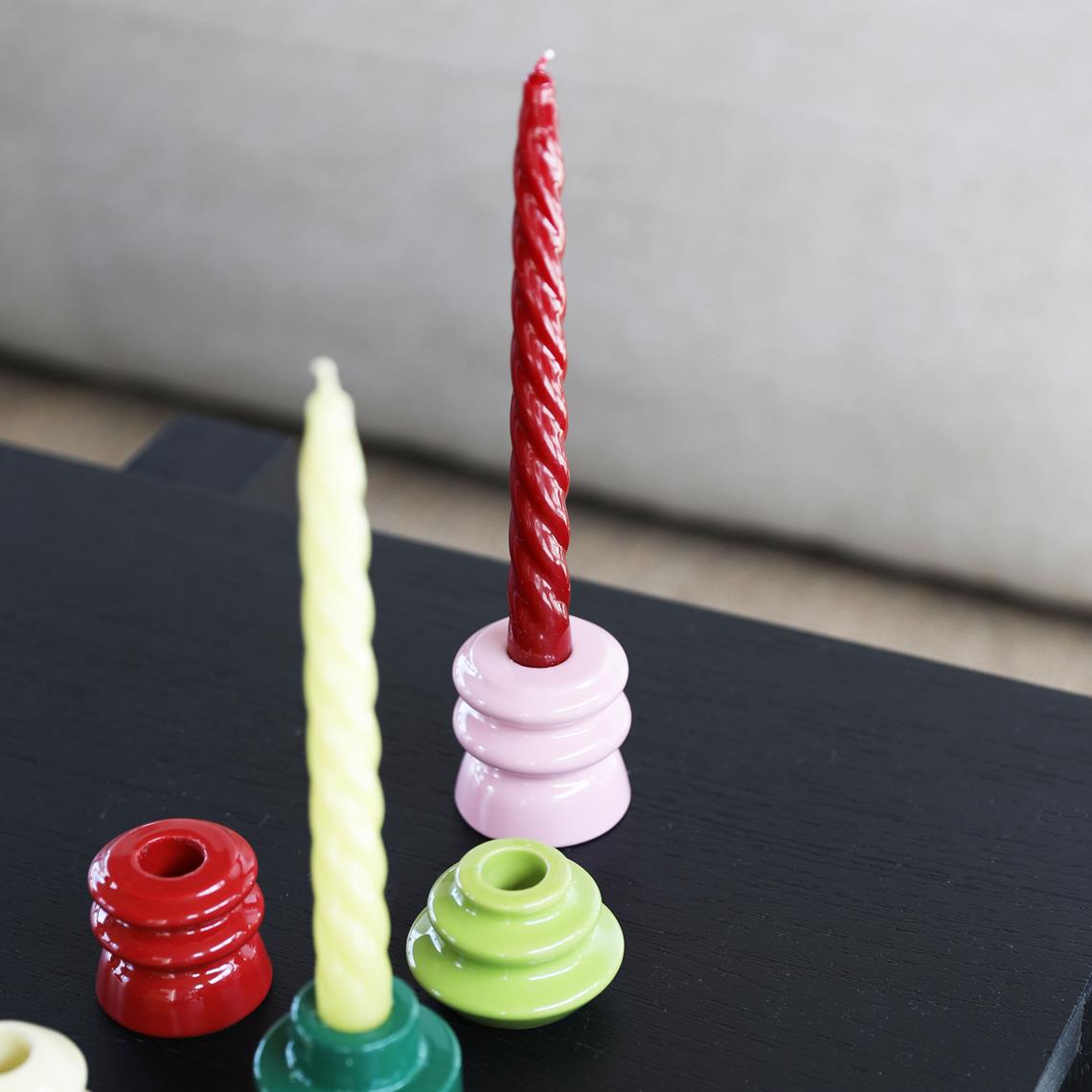 Candle bravo reds set of 3