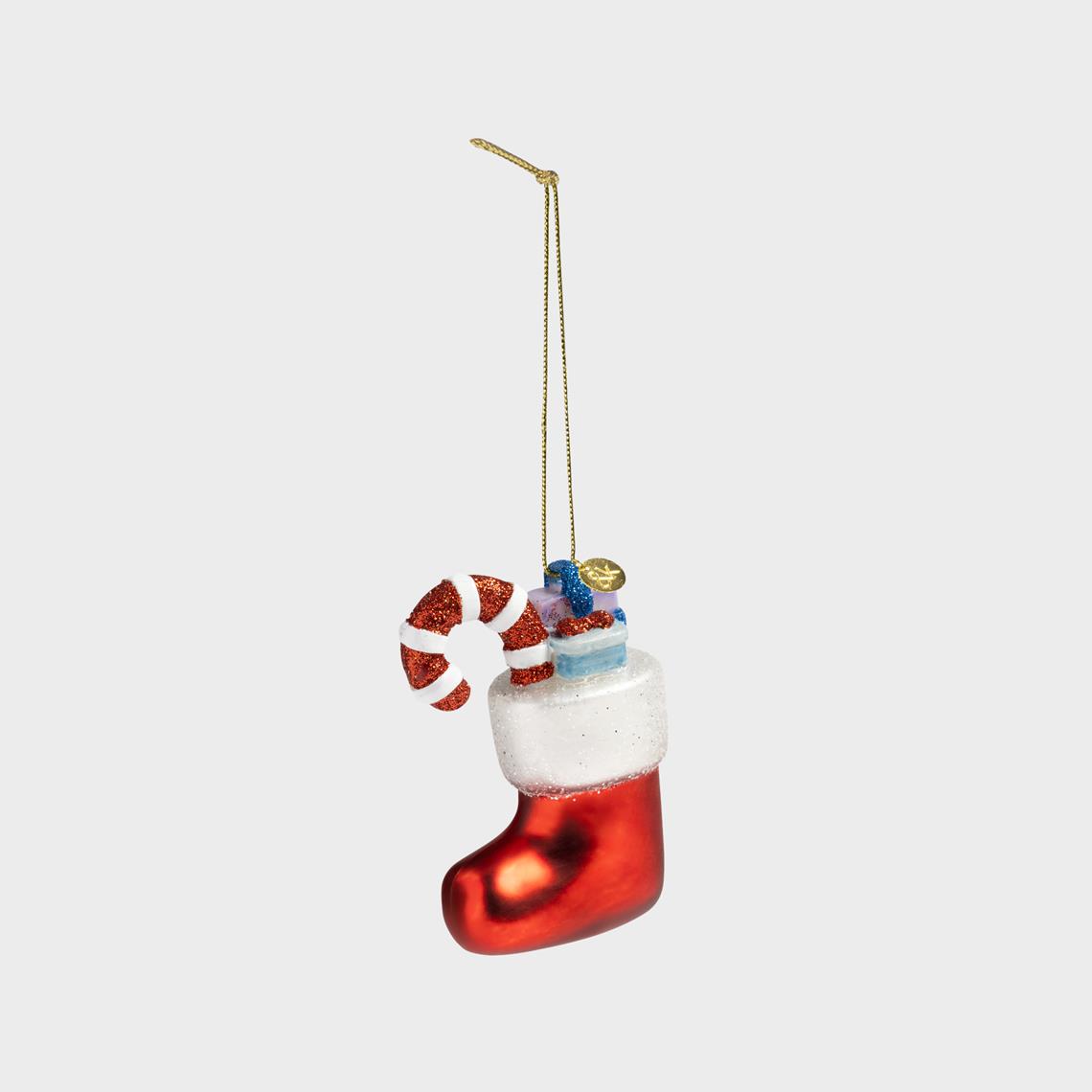 Ornament christmas stocking red