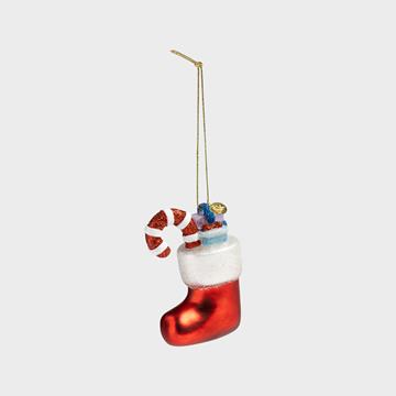 Ornament christmas stocking red