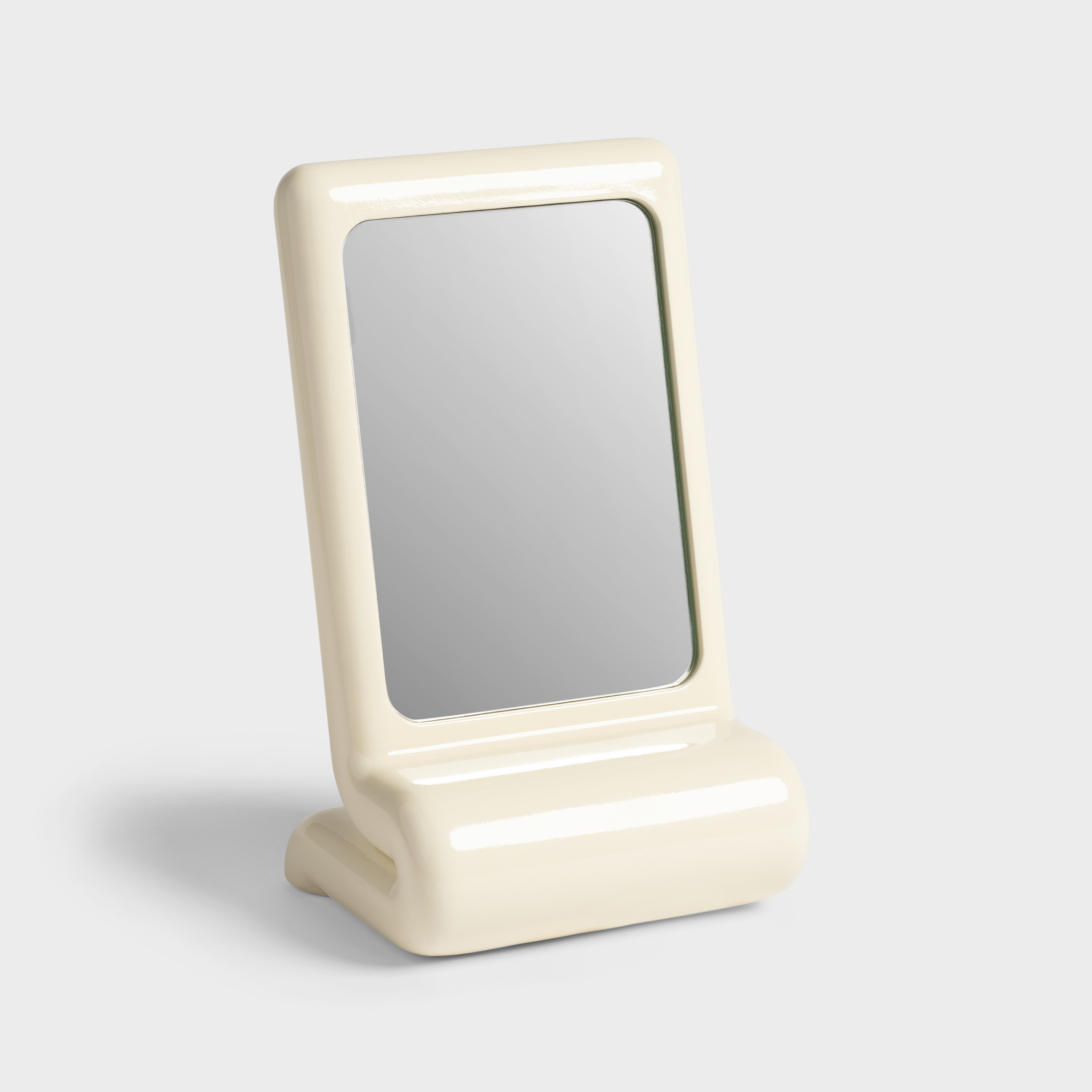 Mirror vanity whip off white