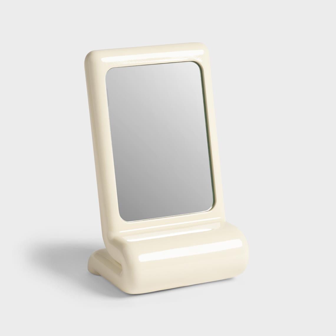 Mirror vanity whip off white