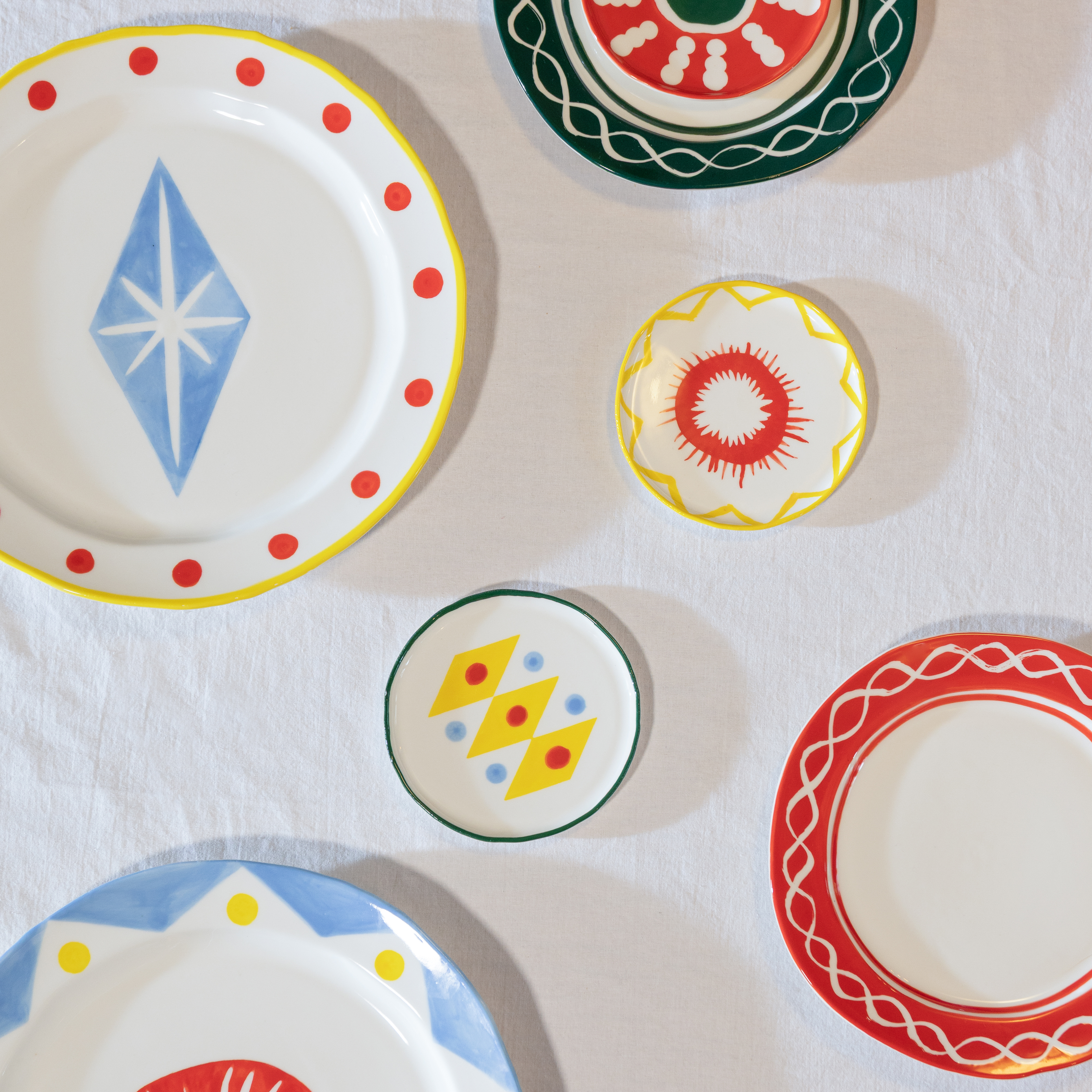 Plate festivo large star