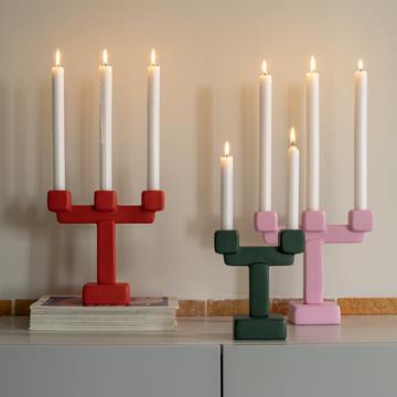 Candle holder chunk small green