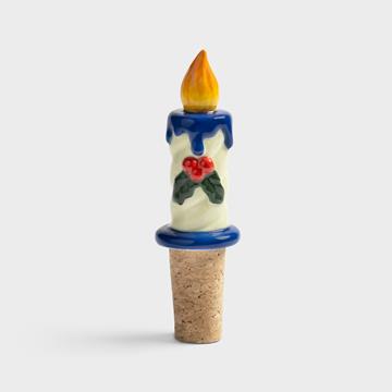 Bottle stopper candle green
