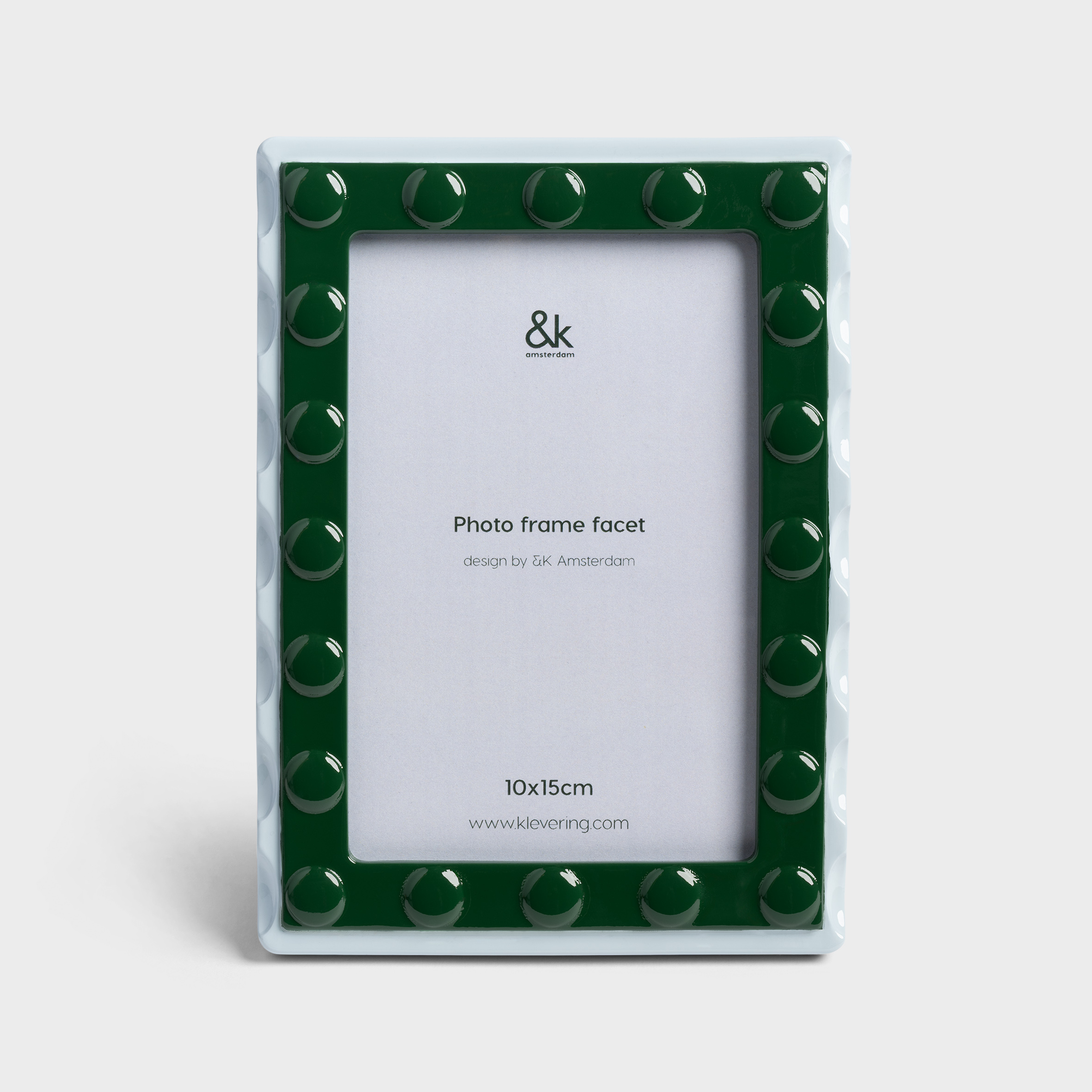 Photo frame facet rectangle large blue