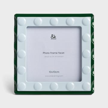 Photo frame facet square blue