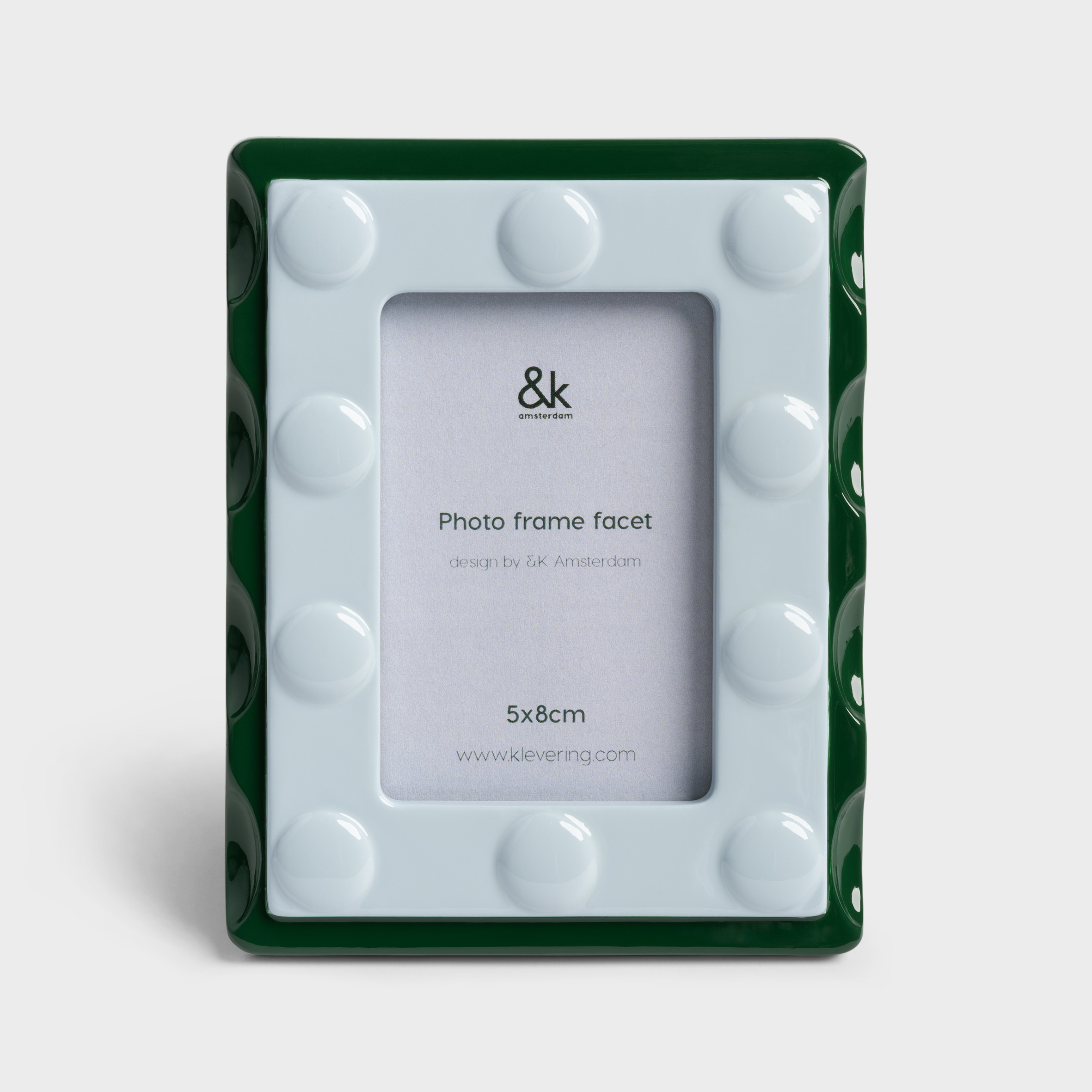 Photo frame facet rectangle small blue