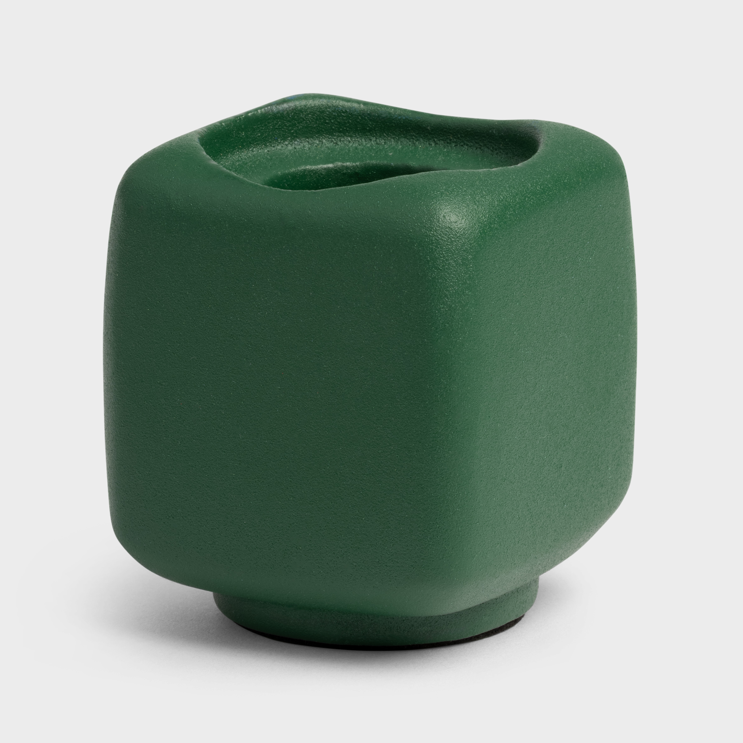 Candle holder chunk green