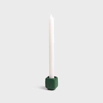 Candle holder chunk green