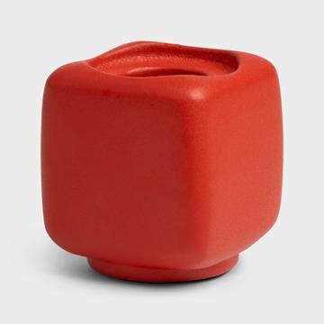 Candle holder chunk red