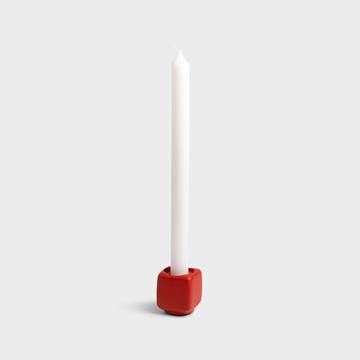 Candle holder chunk red