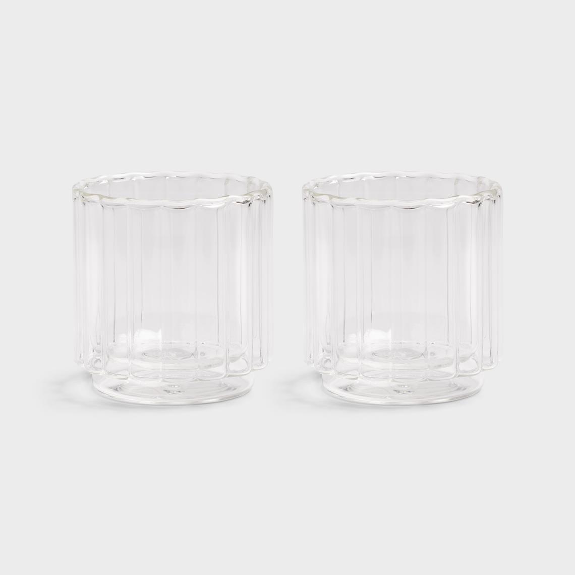 Glass tube clear set of 2