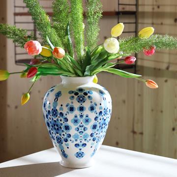 Vase bluedot large