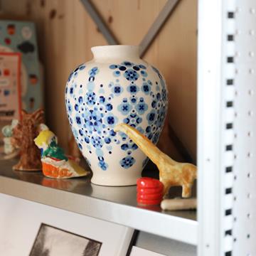 Vase bluedot small