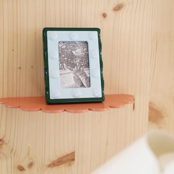 Photo frame facet rectangle small blue