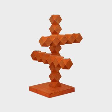 Clean Cut candle holder 5 orange