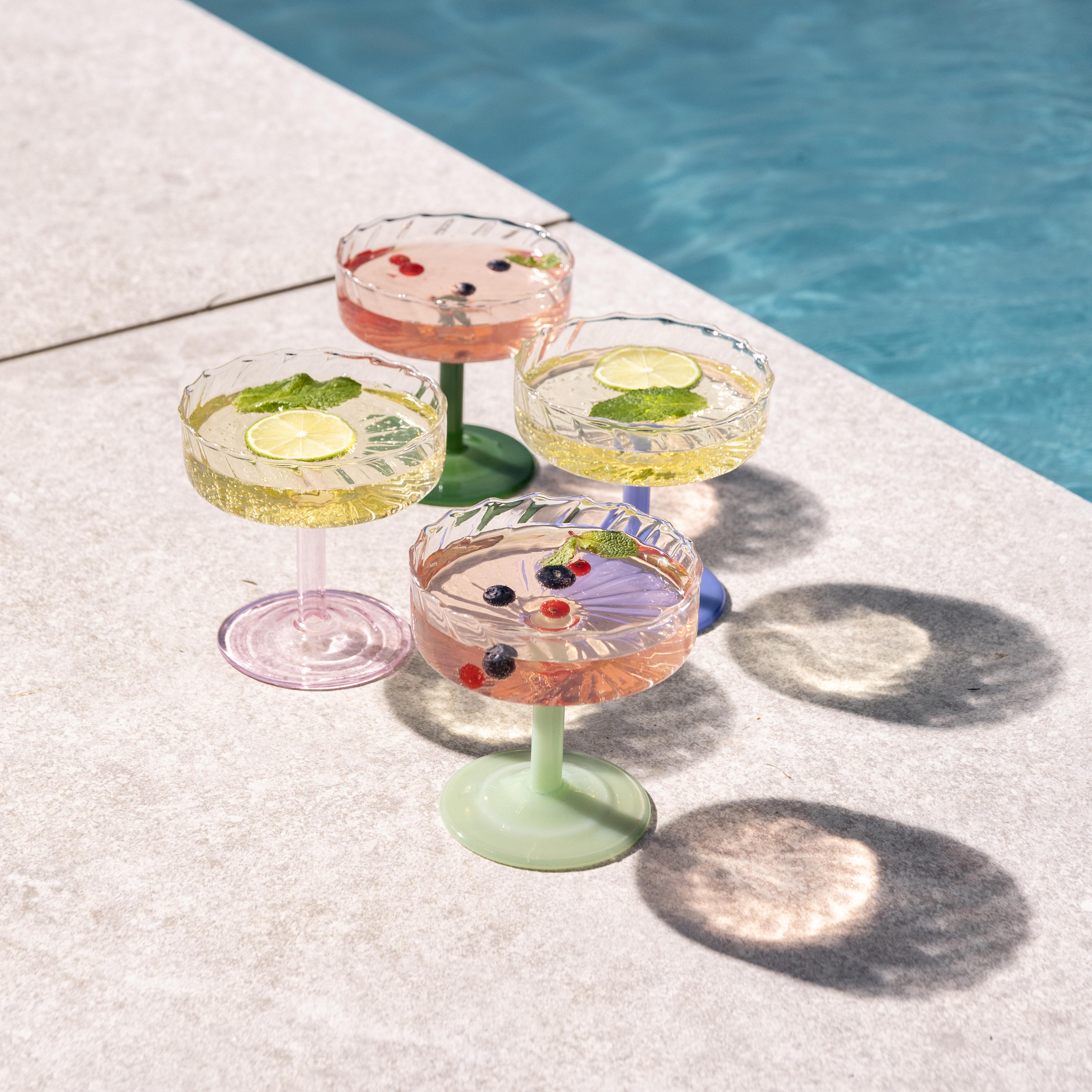 Coupe twirl pink set of 2