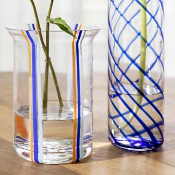 Vase yogu spiral blue