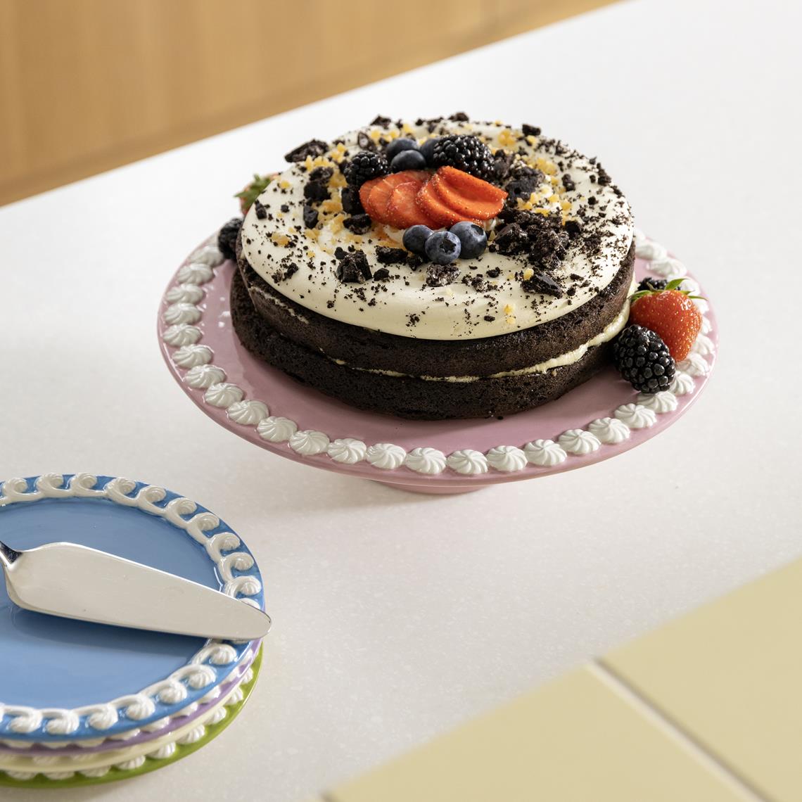 Cake platter whip pink