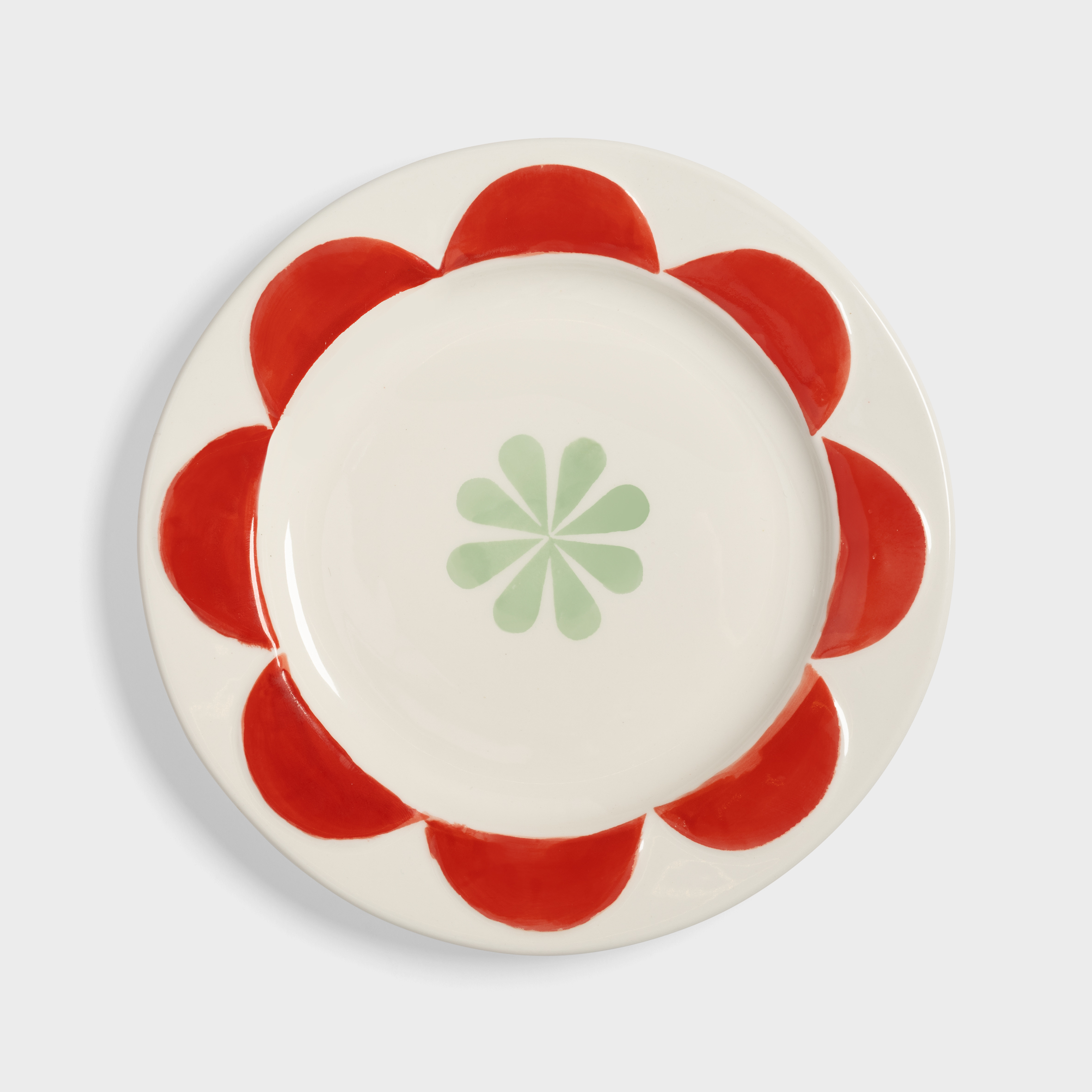 Plate folk small set of 4