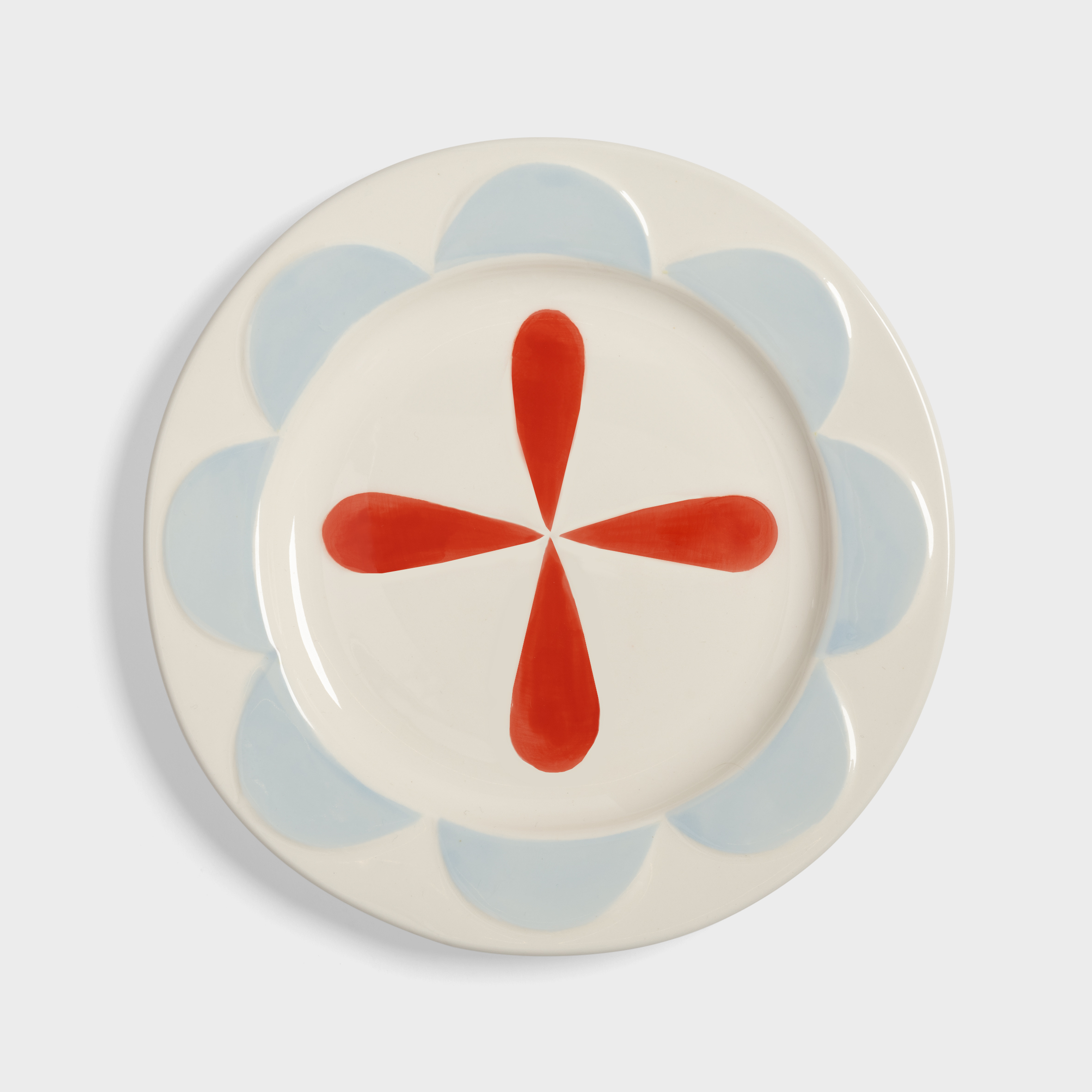 Plate folk small set of 4