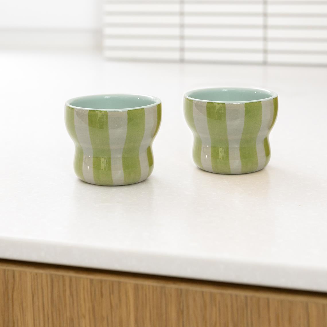 Mug circus large green set of 2