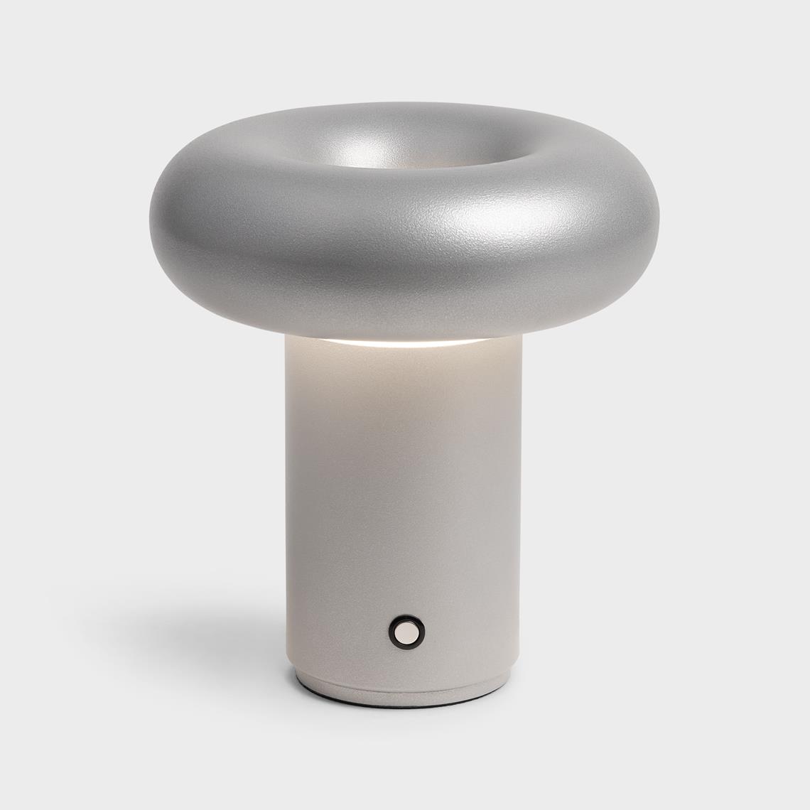 Lamp portable glimpse frosted silver
