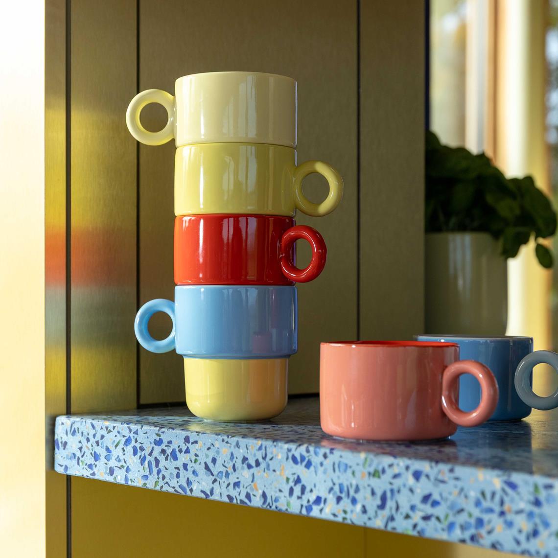 Mug chiquito red large set of 2